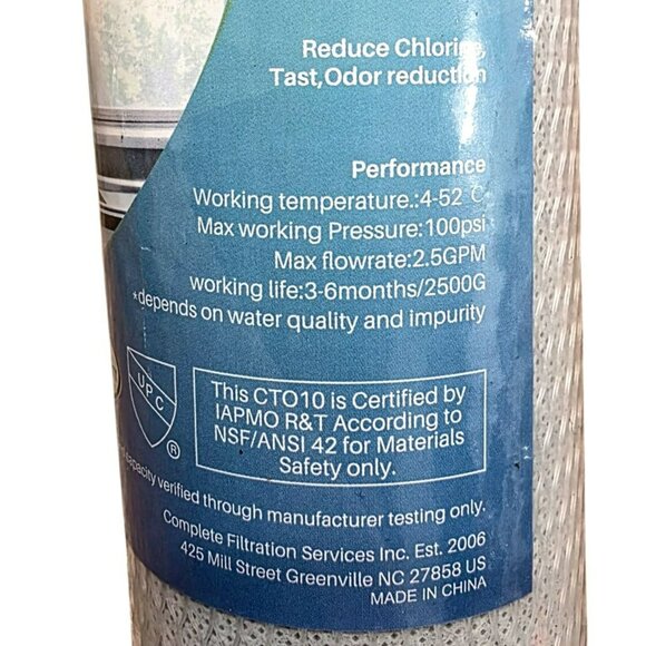 3 New Filters4You Whole House Carbon Block Water Filter Cartridge CTO10 - Picture 3 of 5